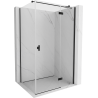 Mexen Mist H T Duschkabine schwenkbar rechts 100 x 120 cm, transparent, schwarz - 8A5T-100-120-70-00-P