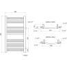 Mexen Ares bočni kupaonski radijator 900 x 500 mm, 372 W, bijeli - W102-0900-500-00-20-S