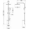 Mexen Q05 colonne de douche, chrome/blanc - 798050595-00