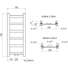 Mexen Bolt Badezimmerheizkörper 700 x 300 mm, 141 W, Anthrazit - W126-0700-300-00-66