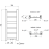 Mexen Bolt vannitoa radiaator 700 x 300 mm, 141 W, antratsiit - W126-0700-300-00-66