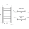 Mexen Bolt Badezimmerheizkörper 700 x 400 mm, 165 W, schwarz - W126-0700-400-00-70