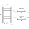 Mexen Bolt vannitoa radiaator 700 x 400 mm, 165 W, must - W126-0700-400-00-70