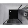 Mexen Apia schuifbare douchecabine 90 x 90 cm, transparant, chroom + Flat douchebak, zwart - 840-090-090-01-00-4070