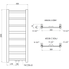 Mexen Bolt vannitoa radiaator 1000 x 400 mm, 228 W, must - W126-1000-400-00-70