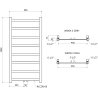 Mexen Bolt vannitoa radiaator 1000 x 500 mm, 259 W, valge - W126-1000-500-00-20