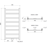 Mexen Bolt vannitoa radiaator 1000 x 500 mm, 259 W, antratsiit - W126-1000-500-00-66
