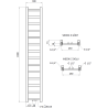 Mexen Bolt vannitoa radiaator 1800 x 300 mm, 351 W, valge - W126-1800-300-00-20