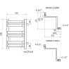 Mexen Loop Badheizkörper 500 x 375 mm, 253 W, anthrazit - W129-0500-350-00-66