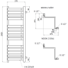 Mexen Loop nurgaga vannitoa radiaator 1000 x 375 mm, 572 W, valge - W129-1000-350-00-20