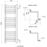 Mexen Loop radiateur salle de bain 1000 x 375 mm, 572 W, blanc - W129-1000-350-00-20