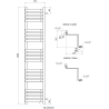 Mexen Loop kupaonski kutni radijator 1600 x 375 mm, 837 W, antracit - W129-1600-350-00-66