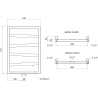 Radiateur décoratif Mexen Zoom pour salle de bain 770 x 530 mm, 275 W, blanc - W130-0770-530-00-20
