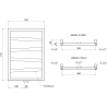 Mexen Zoom decoratieve badkamer radiator 770 x 530 mm, 275 W, zwart - W130-0770-530-00-70