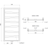 Mexen Zoom dekoratiivne vannitoa radiaator 1100 x 530 mm, 376 W, must - W130-1100-530-00-70