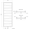 Mexen Zoom dekoratiivne vannitoa radiaator 1430 x 530 mm, 477 W, must - W130-1430-530-00-70