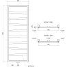 Mexen Zoom grzejnik łazienkowy dekoracyjny 1430 x 530 mm, 477 W, czarny - W130-1430-530-00-70