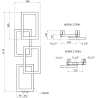 Mexen Grid decoratieve badkamer radiator 1115 x 360 mm, 279 W, wit - W215-1115-360-00-20