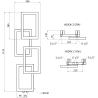 Radiateur décoratif salle de bain Mexen Grid 1115 x 360 mm, 279 W, anthracite - W215-1115-360-00-66