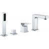 Mexen Cube bath mixer, chrome - 72932-00