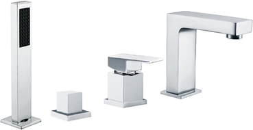 Mexen Cube badkarsblandare, krom - 72932-00