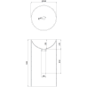 Mexen Ajax-01 freistehendes Waschbecken aus Konglomerat 45 x 45 cm, weiß matt - 26504500
