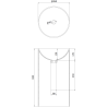 Mexen Ajax-01 samostojeći umivaonik od konglomerata 45 x 45 cm, bijeli mat - 26504500