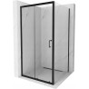 Mexen Apia cabine de douche coulissante 90 x 90 cm, transparente, noire - 840-090-090-70-00