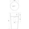 Mexen Onyx-01 lavabo autoportant en conglomérat 45 x 45 cm, blanc mat - 26524500