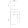 Mexen Xola-1 lavabo autoportant en conglomérat 40 x 40 cm, blanc mat - 26594000
