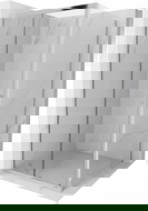 Mexen Apia drsna tuš kabina 100 x 100 cm, prozorna, krom - 840-100-100-01-00