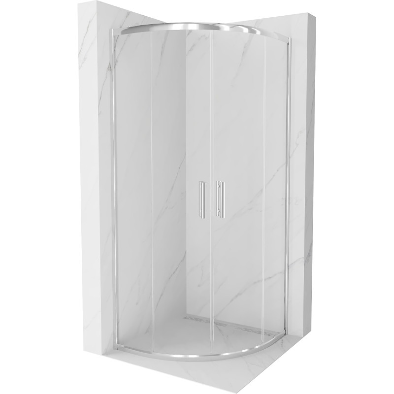 Mexen Rio Halbrunde Duschkabine 70 x 70 cm, transparent, Chrom - 863-070-070-01-00