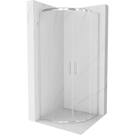 Mexen Rio cabina doccia semicircolare 70 x 70 cm, trasparente, cromo - 863-070-070-01-00