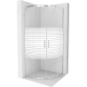 Mexen Rio kabina prysznicowa półokrągła 70 x 70 cm, pasy, chrom - 863-070-070-01-20