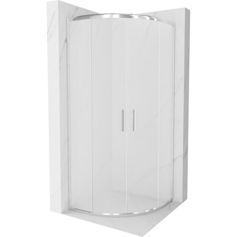 Mexen Rio Halbrunde Duschkabine 70 x 70 cm, matt, Chrom - 863-070-070-01-30