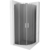 Mexen Rio douchecabine halfrond 70 x 70 cm, grafiet, chroom - 863-070-070-01-40