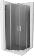 Mexen Rio douchecabine halfrond 70 x 70 cm, grafiet, chroom - 863-070-070-01-40