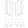 Mexen Mist Duschdrehtür 130 cm, transparent, gebürstetes Kupfer - 8A4-130-001-65-00