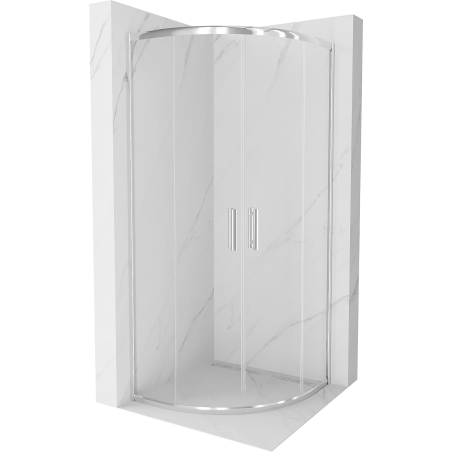 Mexen Rio halfronde douchecabine 80 x 80 cm, transparant, chroom - 863-080-080-01-00