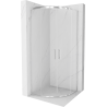 Mexen Rio halfronde douchecabine 80 x 80 cm, transparant, chroom - 863-080-080-01-00