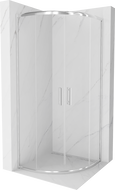 Mexen Rio doucheruimte halfrond 90 x 90 cm, transparant, chroom - 863-090-090-01-00