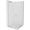 Mexen Rio douchecabine halfrond 80 x 80 cm, matglas, chroom - 863-080-080-01-30