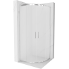 Mexen Rio cabine de douche demi-circulaire 90 x 90 cm, givré, chrome - 863-090-090-01-30