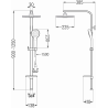 Mexen Q05 colonne de douche, or/blanc - 798050595-50
