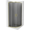 Mexen Rio halfronde douchecabine 70 x 70 cm, grafiet, goud - 863-070-070-50-40