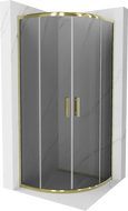 Mexen Rio cabina doccia semicircolare 70 x 70 cm, grafite, oro - 863-070-070-50-40
