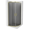 Mexen Rio semi-circular shower cabin 80 x 80 cm, graphite, gold - 863-080-080-50-40