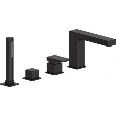 Mexen Cube Badewannenarmatur, schwarz - 72932-70