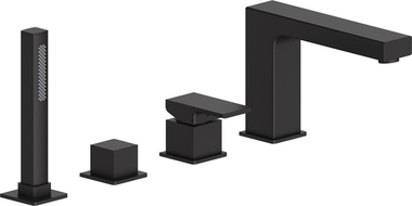 Mexen Cube badkraan, zwart - 72932-70