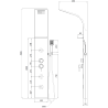 Mexen Borg pršni panel, zlati - 7615-03-50